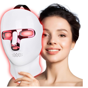 LED Face & Neck Mask – Rose Gold Trim Light Therapy