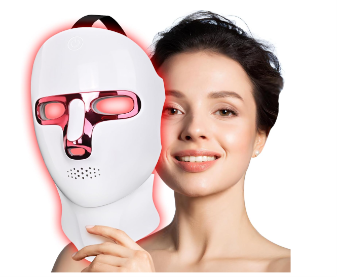 LED Face & Neck Mask – Rose Gold Trim Light Therapy