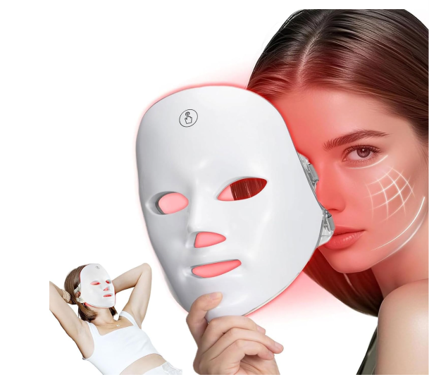 Full-Face Red Light LED Therapy Mask – Anti-Aging Device