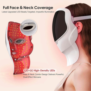 Dual-Zone LED Face & Neck Light Therapy Mask – 210 LED Premium System